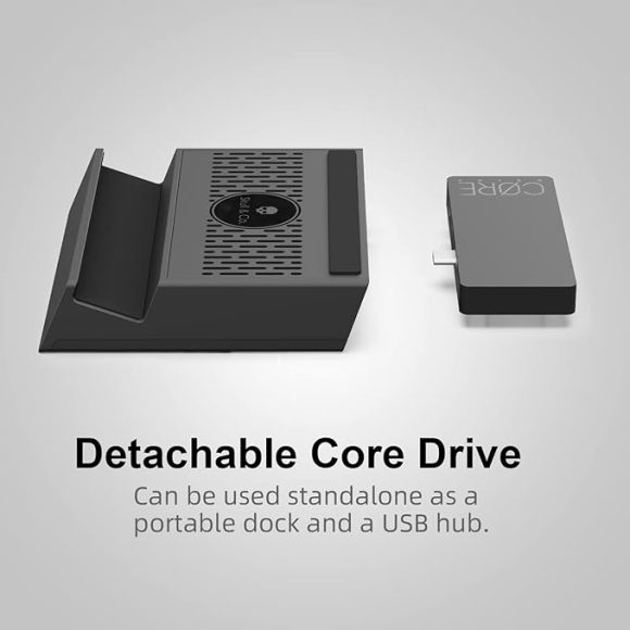 Skull & Co. x Savage Raven SteamDock PRO: A Compact and Portable Dock with Detachable USB Hub HDMI TV Adapter for Steam Deck ROG Ally & Other Devices (for Switch OLED, Smartphone, Laptop) - Black Pro-Black STEAMDOCK PRO - Image 8