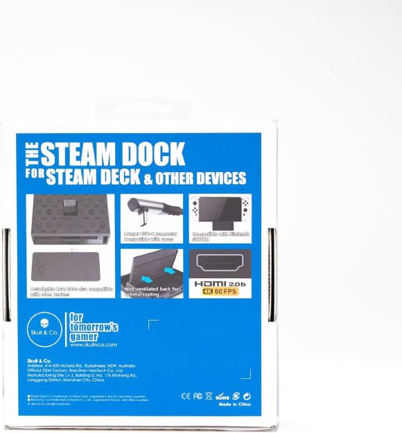 Skull & Co. x Savage Raven SteamDock PRO: A Compact and Portable Dock with Detachable USB Hub HDMI TV Adapter for Steam Deck ROG Ally & Other Devices (for Switch OLED, Smartphone, Laptop) - Black Pro-Black STEAMDOCK PRO - Image 6