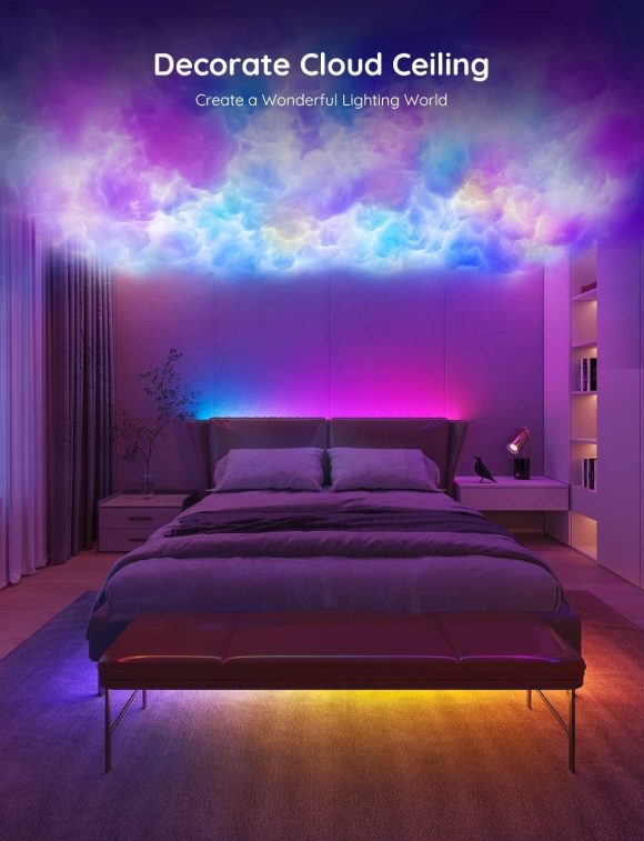 Govee 100ft RGBIC LED Strip Lights, Smart LED Lights Work with Alexa and Google Assistant, LED Lights for Bedroom WiFi App Control Segmented DIY Multiple Colors, Color Changing Light, (2 x 50ft) - Image 3