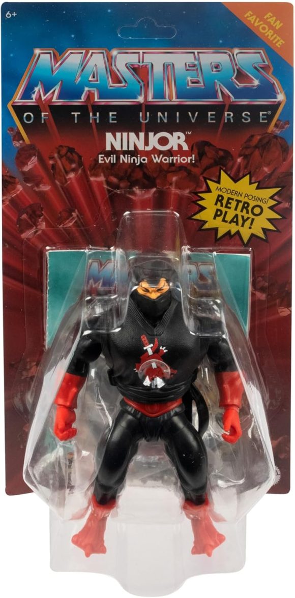 Masters of the Universe Origins Action Figure, Ninjor Collectible, MOTU Evil Ninja of Etenia, 16 Posable Joints, 5.5 Inch with Accessories - Image 6