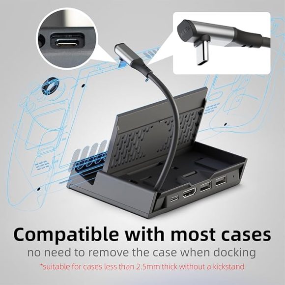 Skull & Co. x Savage Raven SteamDock PRO: A Compact and Portable Dock with Detachable USB Hub HDMI TV Adapter for Steam Deck ROG Ally & Other Devices (for Switch OLED, Smartphone, Laptop) - Black Pro-Black STEAMDOCK PRO - Image 9