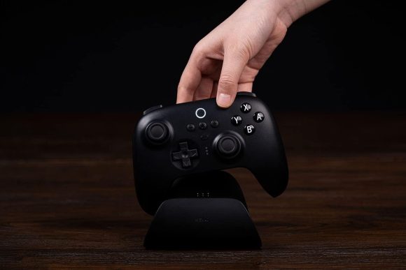 8Bitdo Ultimate Bluetooth Controller with Charging Dock, Wireless Pro Controller with Hall Effect Sensing Joystick, Compatible with Switch, Windows and Steam Deck (Black) Ultimate Controller Black - Image 6