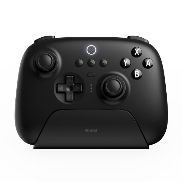 8Bitdo Ultimate Bluetooth Controller with Charging Dock, Wireless Pro Controller with Hall Effect Sensing Joystick, Compatible with Switch, Windows and Steam Deck (Black) Ultimate Controller Black