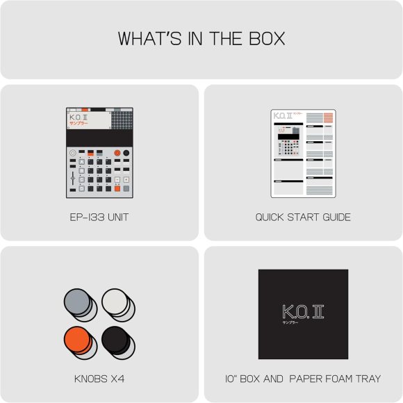 teenage engineering EP–133 K.O. II sampler, drum machine and sequencer with built-in microphone and effects gray - Image 4