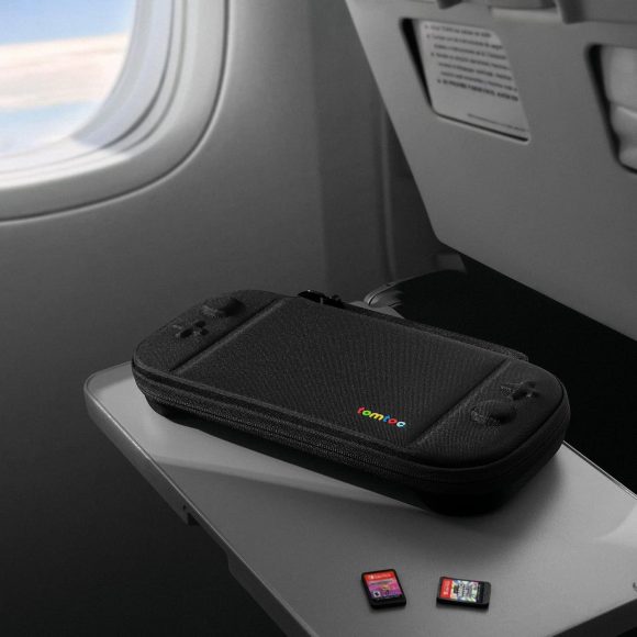 tomtoc Slim Carrying Case for Nintendo Switch 2 Model 2025, Odorless Felt Protective Hard Shell with 12 Game Card Slots, Portable Travel Storage Case with Original Patent and Military Grade Protection Black - Image 3