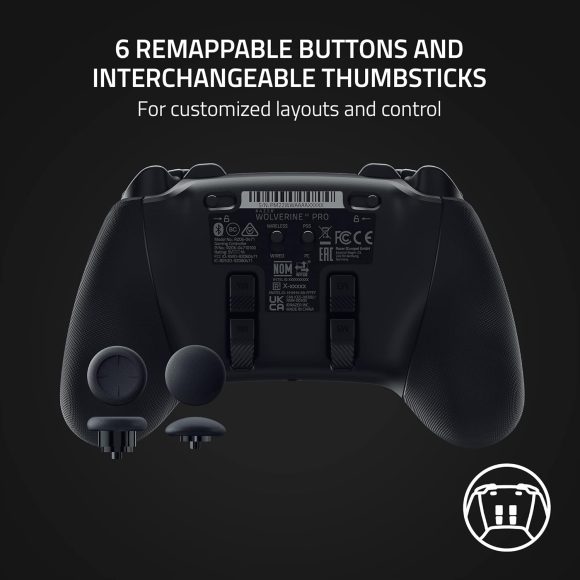 Razer Wolverine V2 Pro Wireless Gaming Controller for PlayStation 5 / PS5, PC: Mecha-Tactile Action Buttons - 8-Way Microswitch D-Pad - HyperTrigger - 6 Remappable Buttons - Chroma RGB - Black - Image 2