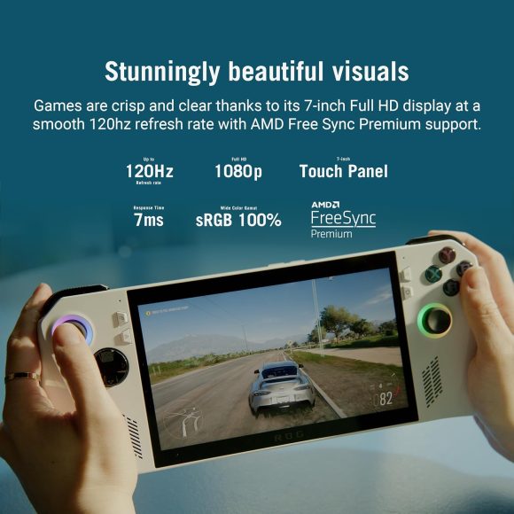 ASUS ROG Ally 7" 120Hz FHD 1080p Gaming Handheld Touchscreen AMD Ryzen Z1 Extreme 16GB RAM 512GB White - Image 7