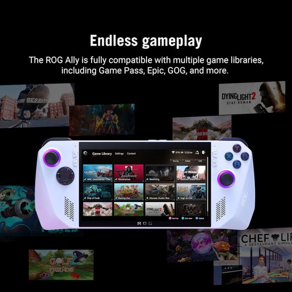 ASUS ROG Ally 7" 120Hz FHD 1080p Gaming Handheld Touchscreen AMD Ryzen Z1 Extreme 16GB RAM 512GB White - Image 6